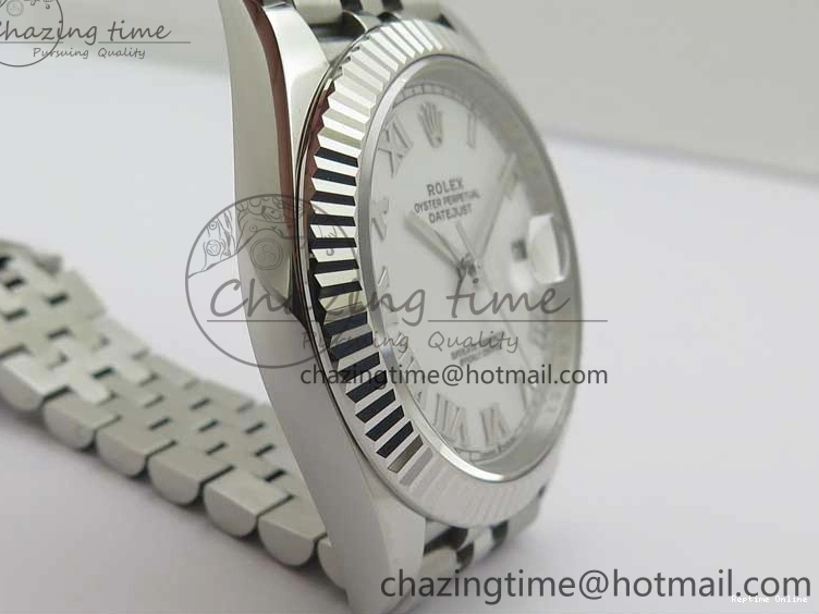 0506 New DateJust 41 126334 ARF 1:1 Best Edition 904L Steel White Roman Dial on Jubilee Bracelet A Bold 2551